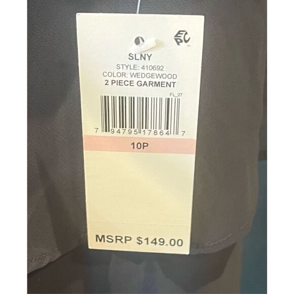 S.L. Fashions Mother of The Bride Jacket Dress with Sequined Cut Out Shoulder - Picture 9 of 11